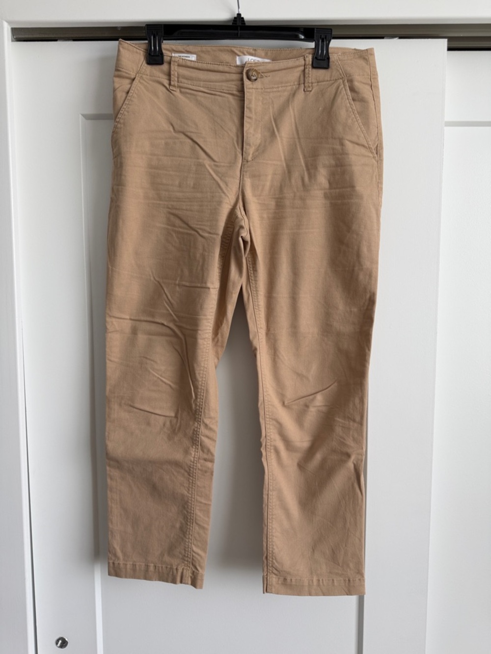 LOFT Monroe Slim Stretch Chinos in Light Tan